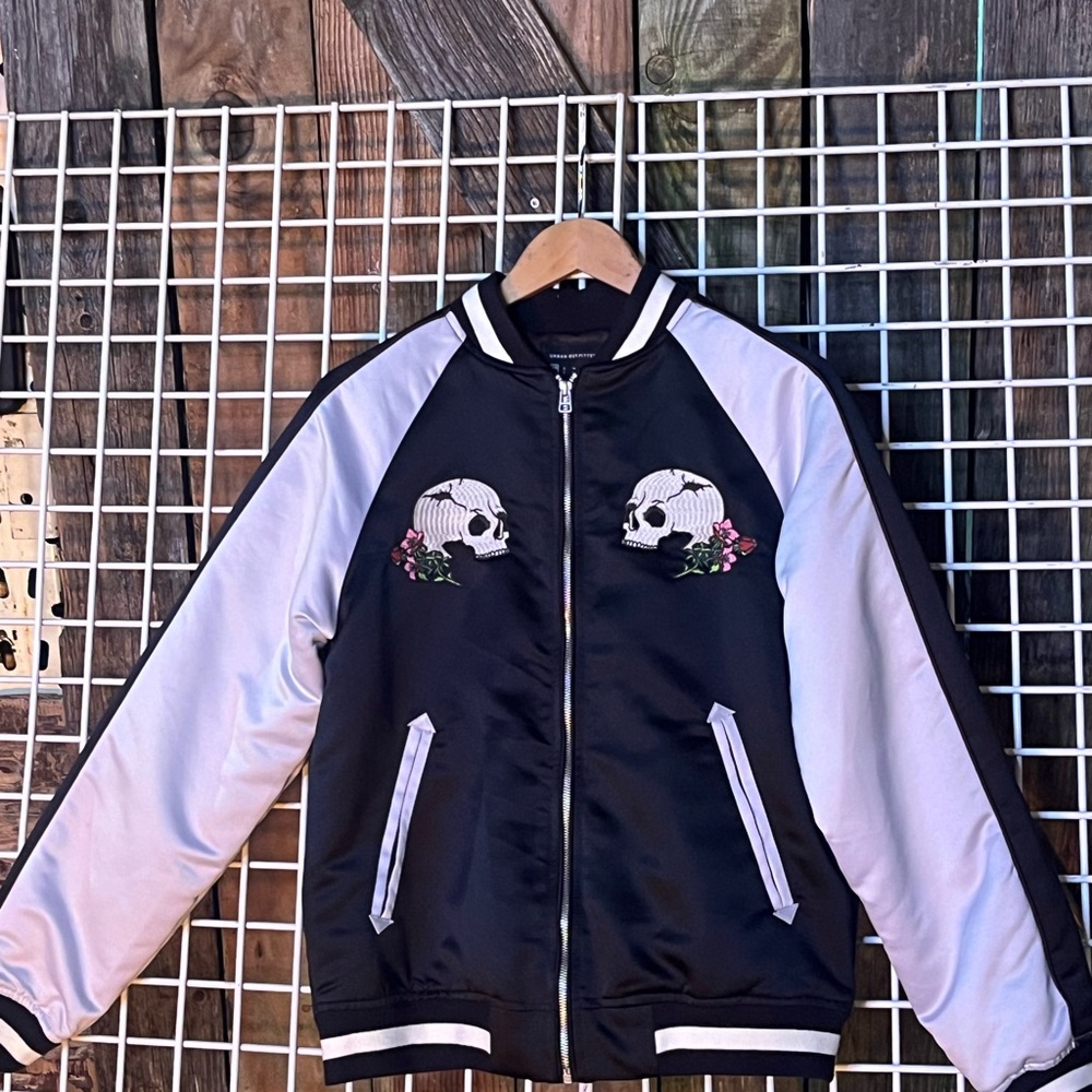 Urban Outfitters Black Jacket with Skull Design